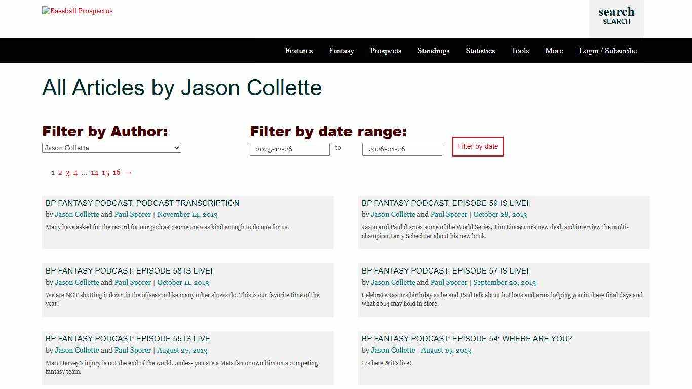 Jason Collette, Author at Baseball Prospectus